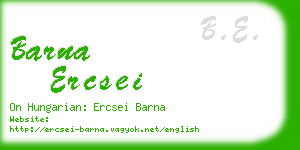 barna ercsei business card